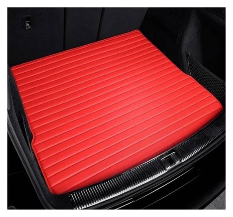 Kofferraummatte Kofferraumwanne Für Serie 3 Für E46 E90 E91 E92 E93 F30 F31 Autozubehör Innendetails Teppich Gestreiftes Leder Kofferraummatte(Rot) von RFSHOP