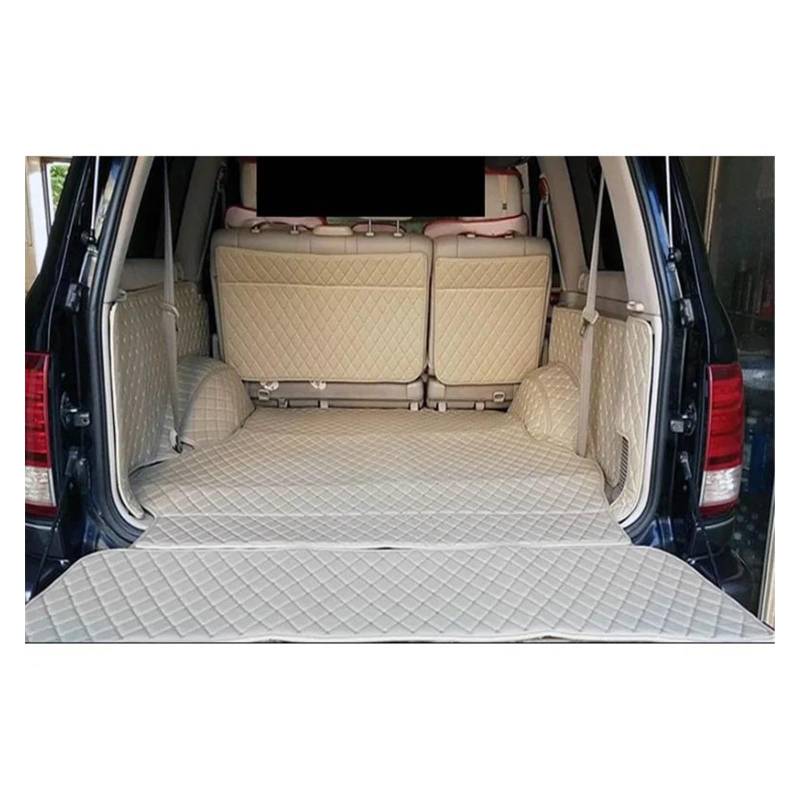 Kofferraummatte Kofferraumwanne Für Toyota Für Land Für Cruiser 80 5 Sitze Für LC80 1998 1997 1996 1995-1890 1994 Boot Teppiche Cargo Liner Auto Stamm Matten(Beige) von RFSHOP