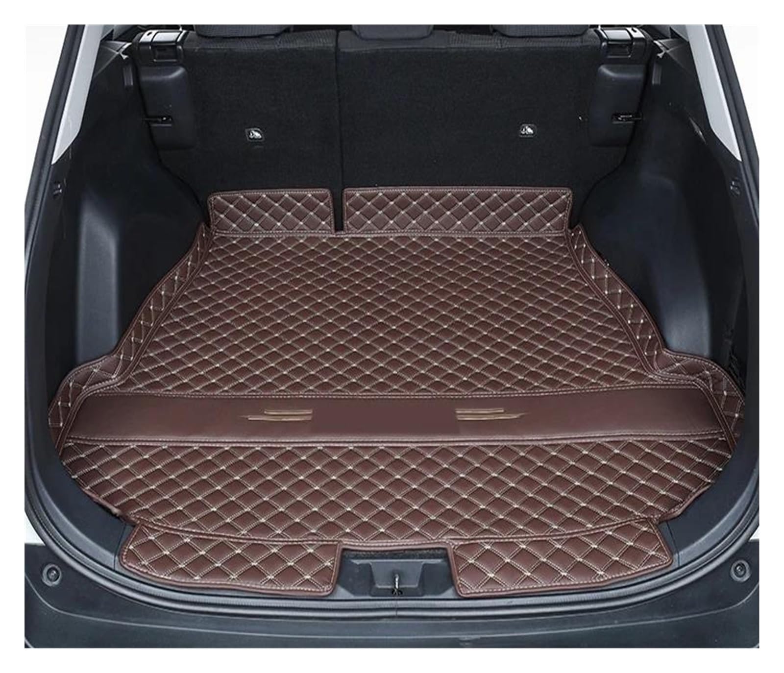 Kofferraummatte Kofferraumwanne Für Toyota Für RAV4 XA50 Für RAV 4 Für Hybrid 2019 2020 2021 2022 2023 2024 Custom Car Trunk Mat Cargo Liner Boot Teppich Zubehör(Coffee 1pcs) von RFSHOP