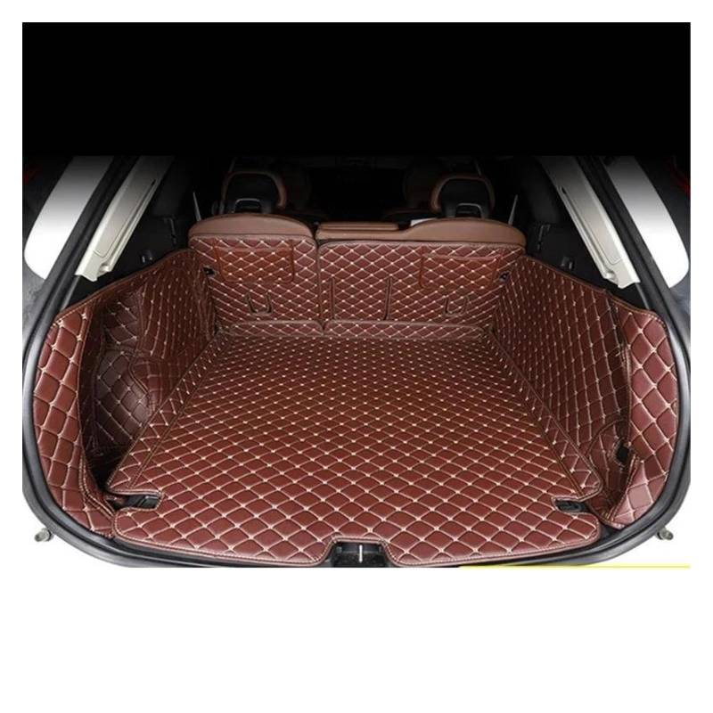 Kofferraummatte Kofferraumwanne Für Volvo Für XC60 2018 2019 2020 2021 2022 Zubehör Teppich Leder Boot Liner Tray Auto Hinten Trunk Cargo Matte Boden Blatt Teppich(Black Full Cover) von RFSHOP