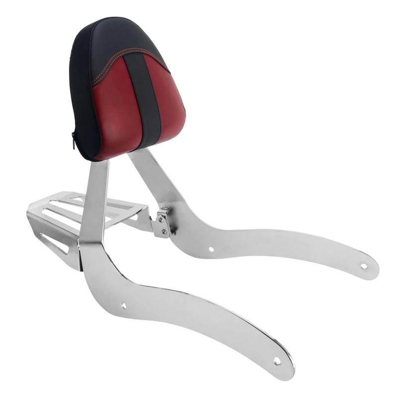 Motorrad-Heckgepäck Hinterradgepäckträger Abnehmbare Motorrad Rückenlehne Sissy Bar Hinten Gepäckträger Pad Zubehör Für Indian Für Scout 2015-2024 Für Scout Für Sixty ABS 2016-2024(Silver Red) von RFSHOP