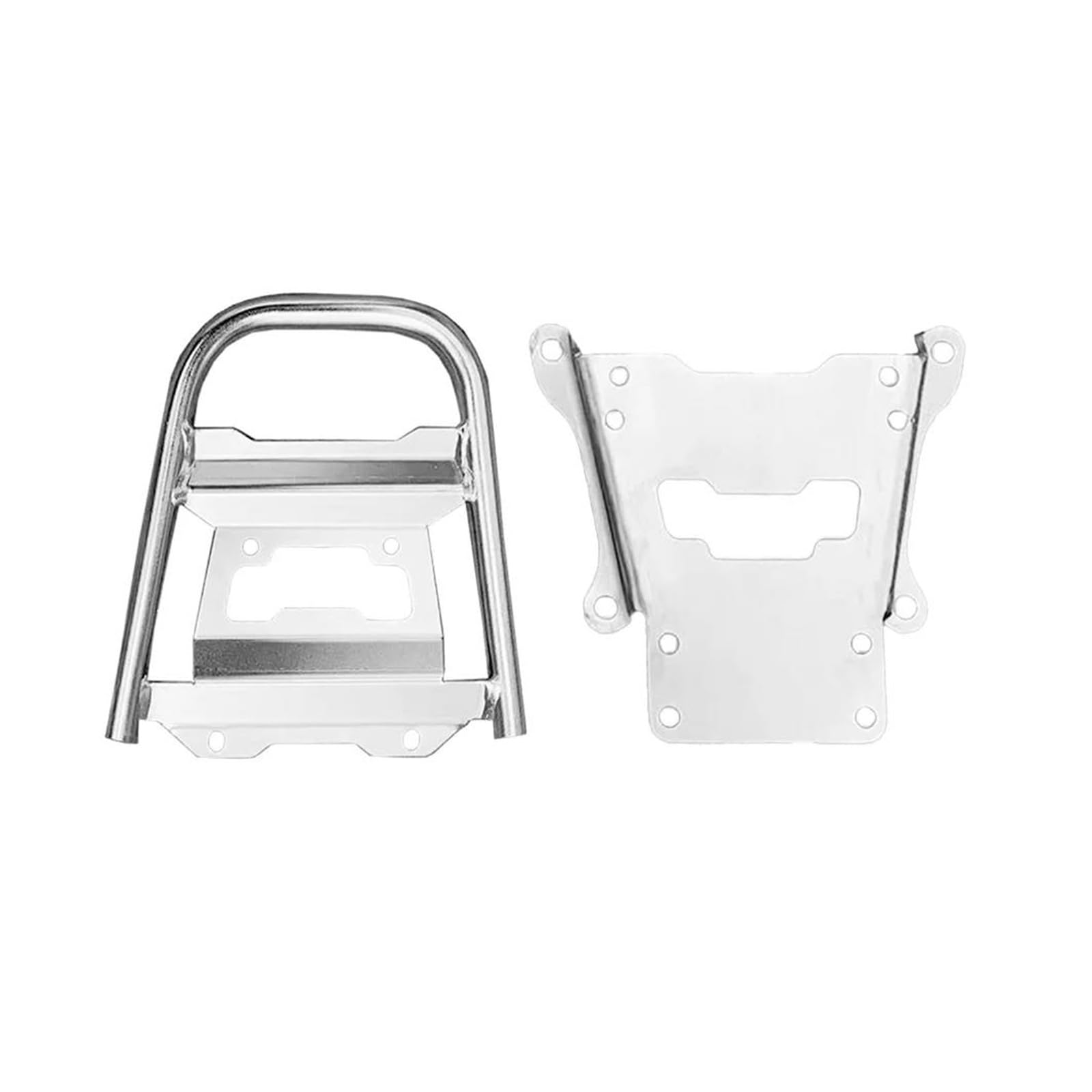 Motorrad-Heckgepäck Hinterradgepäckträger Für Tiger 850 900 2020-2021 2022 2023 Hinten Gepäck Rack Motorrad Schwanz Trunk Pannier Edelstahl Top Fall Sattel Halterung(Silver Top Rack) von RFSHOP