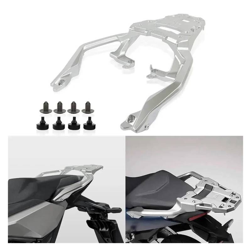 Motorrad-Heckgepäck Hinterradgepäckträger Für XADV 750 Für Forza 750 NC 750 2021 2022 2023 2024 Motorrad Gepäckträger Halterung Hinten Gepäckträger Rahmen Abdeckung Panel Halter Unterstützung(Silber) von RFSHOP