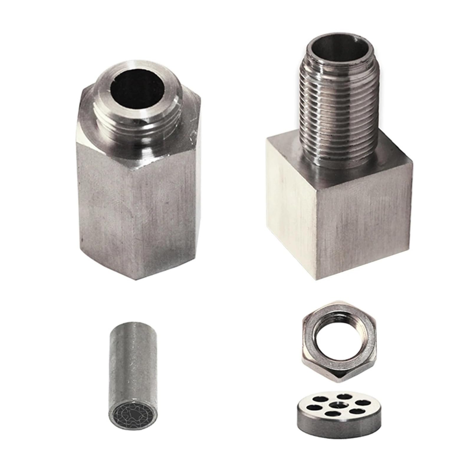 Regelsonde 90 Grad O2 Sauerstoff Sensor Extender Spacer Adapter Zubehör M18 * 1,5 Eisen Nickel Überzug Lambdasonde(Type B) von RFSHOP