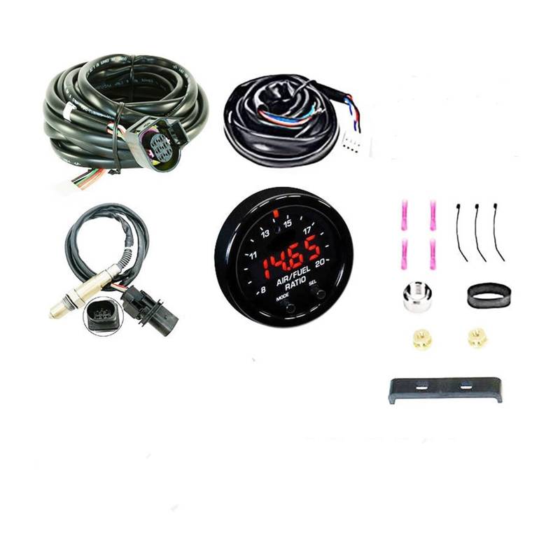 Sauerstoffsensor 30-0300 30-4110 X-Serie Breitband O2 Luft-Kraftstoff-Verhältnis Gauge Kit LSU 4,9 0258017025 Sauerstoffsensor + 15 * 4,3 cm Lambdasonde(30-0300 BK Decal) von RFSHOP