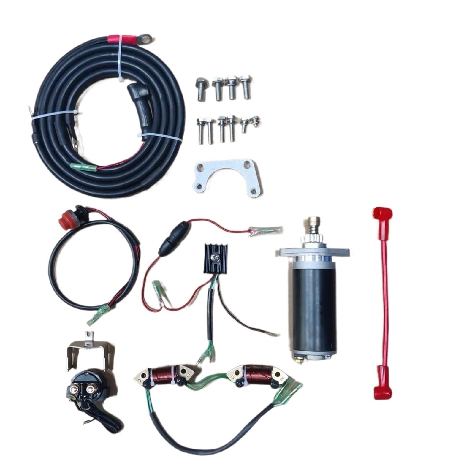 Sie Den Motor Starten FÜR Mercury TOHATSU 9,8 HP 9,9 HP 12HP 4-TAKT AUßENBORDMOTOR ELEKTRISCHE Start KIT Anlasser(Without flywheel) von RFSHOP