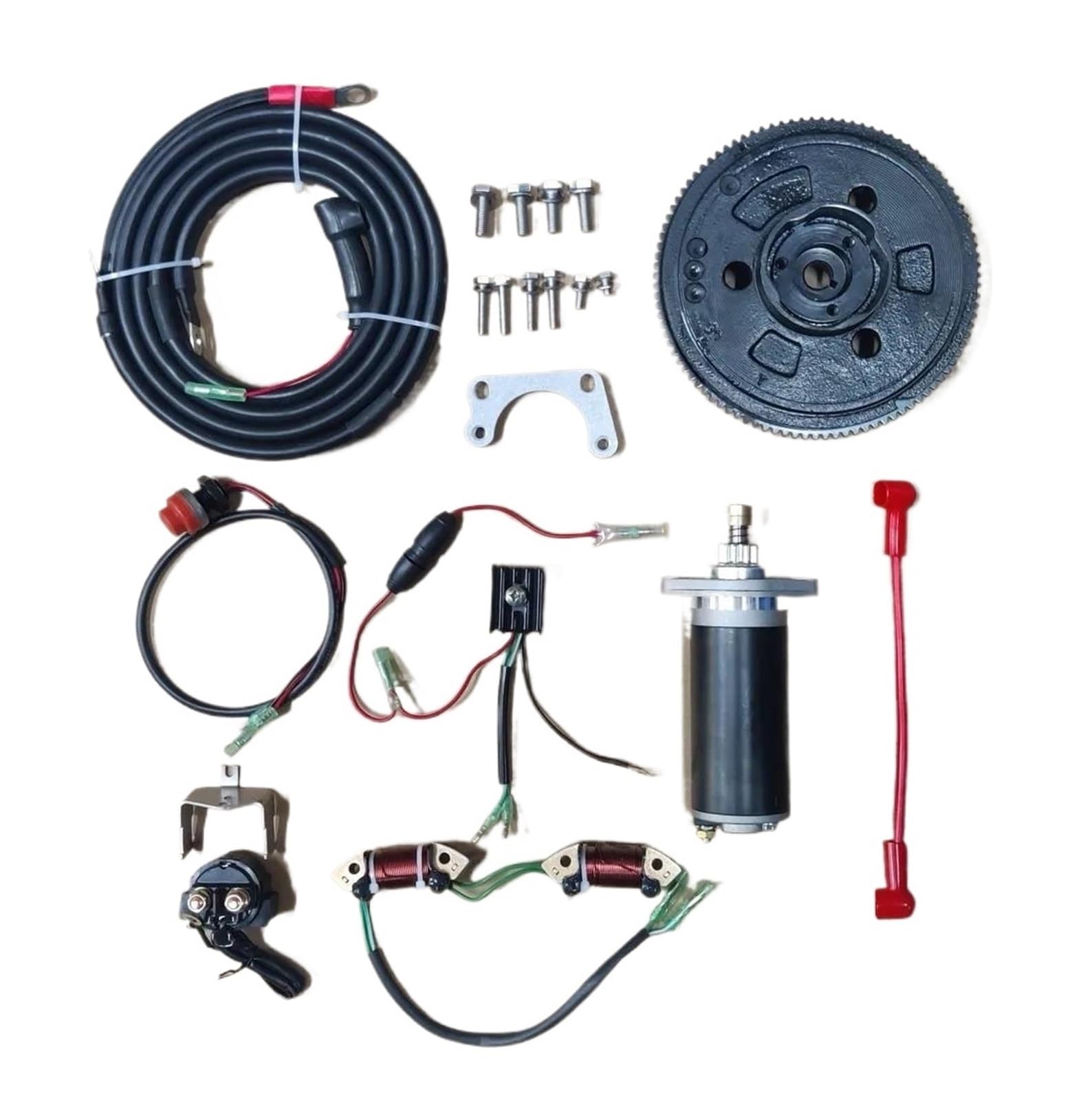 Sie Den Motor Starten FÜR Mercury TOHATSU 9,8 HP 9,9 HP 12HP 4-TAKT AUßENBORDMOTOR ELEKTRISCHE Start KIT Anlasser(with Coil) von RFSHOP