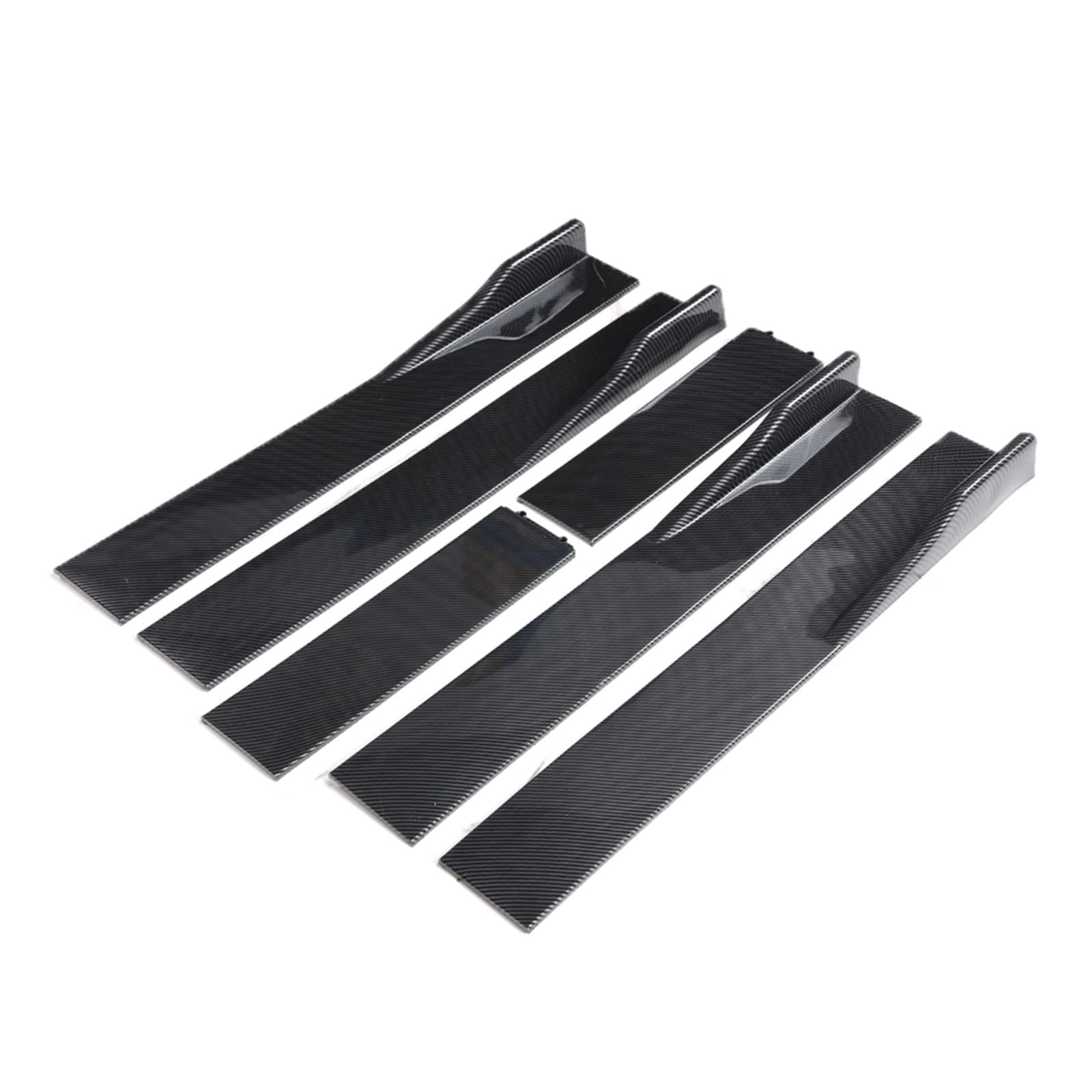 Winglet Diffusor 1 Paar 2M Für Civic Universal Auto Seite Röcke Verlängerung Rocker Panels Lip Splitter Schwarz ABS Auto ExteriorAccessories Seitenschweller(D-Model Carbon Fiber) von RFSHOP