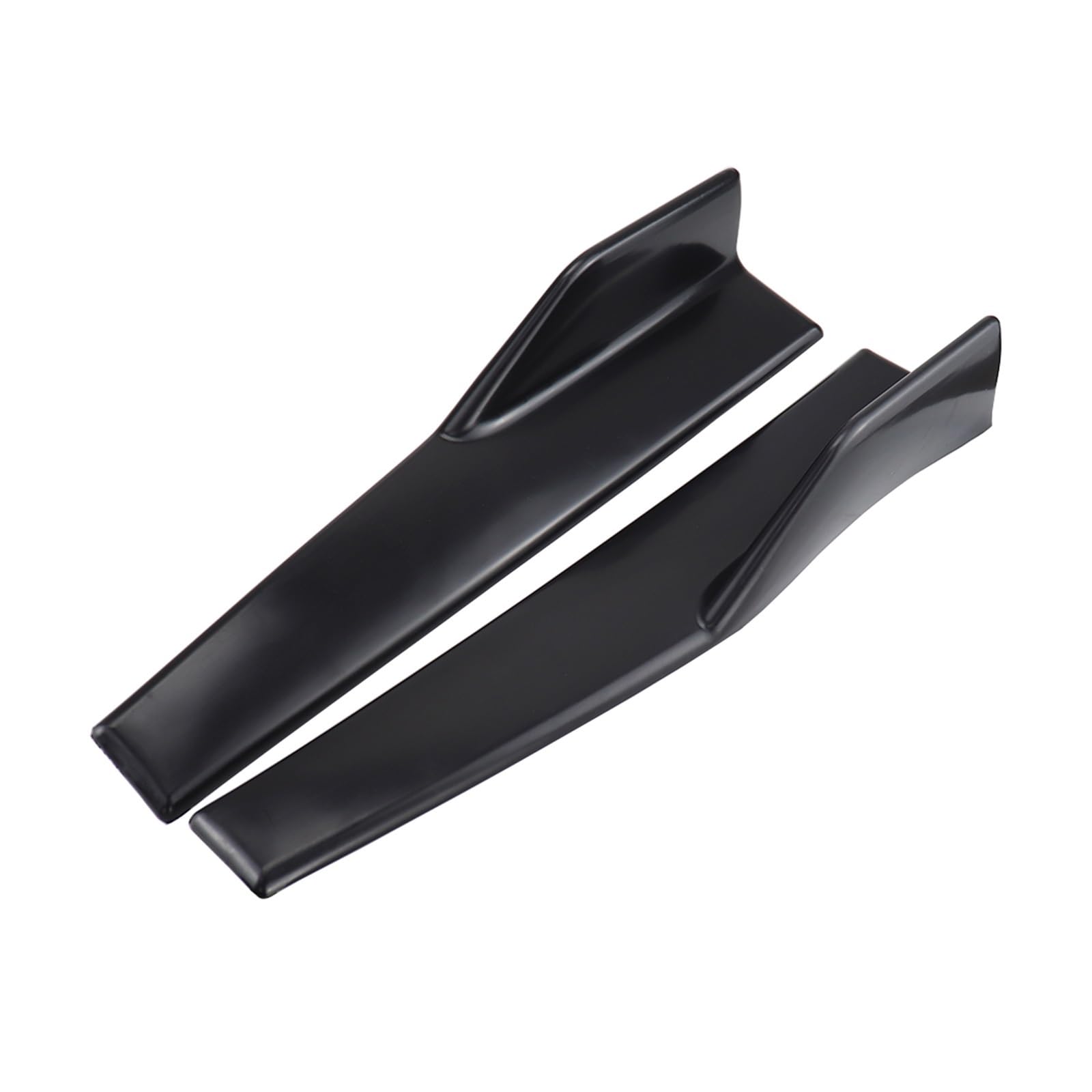 Winglet Diffusor 1 Paar 45 cm Universal-Auto-Seitenschweller-Rocker-Splitter-Kit Winglet-Flügel-Lippen-Stoßstange, Schwarze Kohlefaser-Diffusor-Verlängerungsplatte Seitenschweller(Schwarz) von RFSHOP