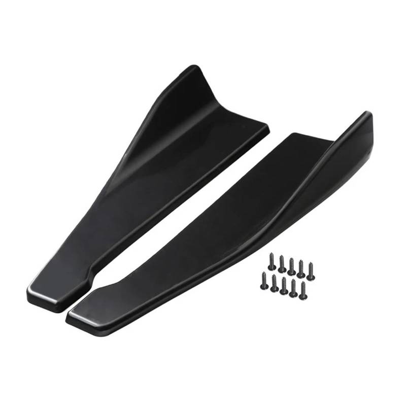 Winglet Diffusor 1 Paar 48 cm Hinten Stoßdämpfer-Schutz Diffusor Lip Splitter Schürze Spoiler Seite Rock Für RS3 RS4 RS5 RS6 A6 C6 C5 A4 A3 Universal Seitenschweller(Glossy Black) von RFSHOP