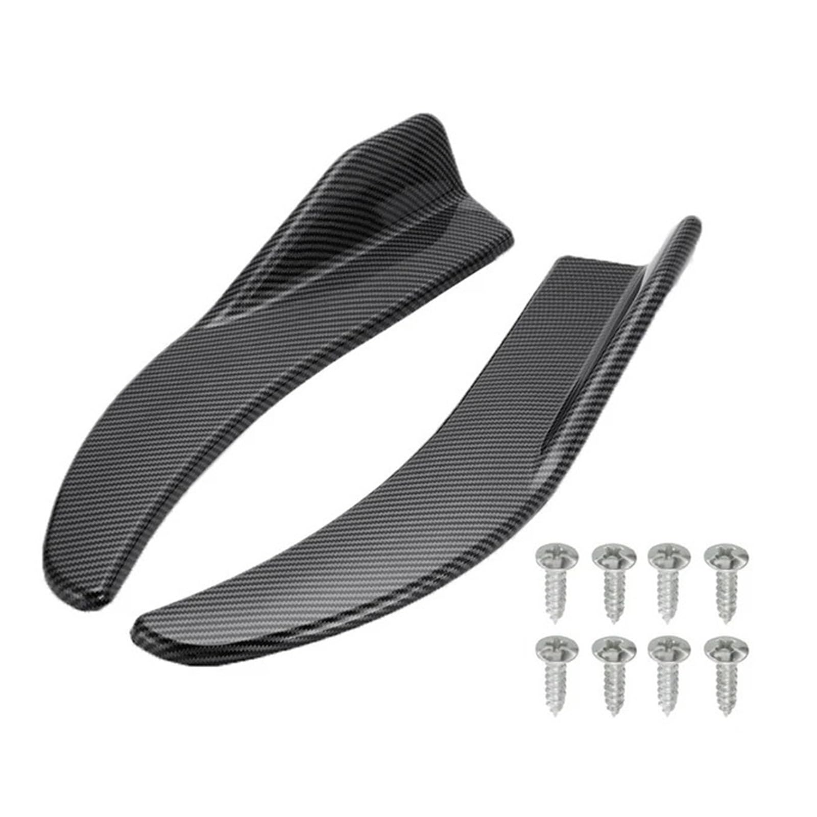 Winglet Diffusor 1 Paar Auto-Stoßstangenspoiler Vorne Und Hinten Antikollisions-Universal-Auto-Seitenschweller Seitenschweller(Kohlefaser) von RFSHOP