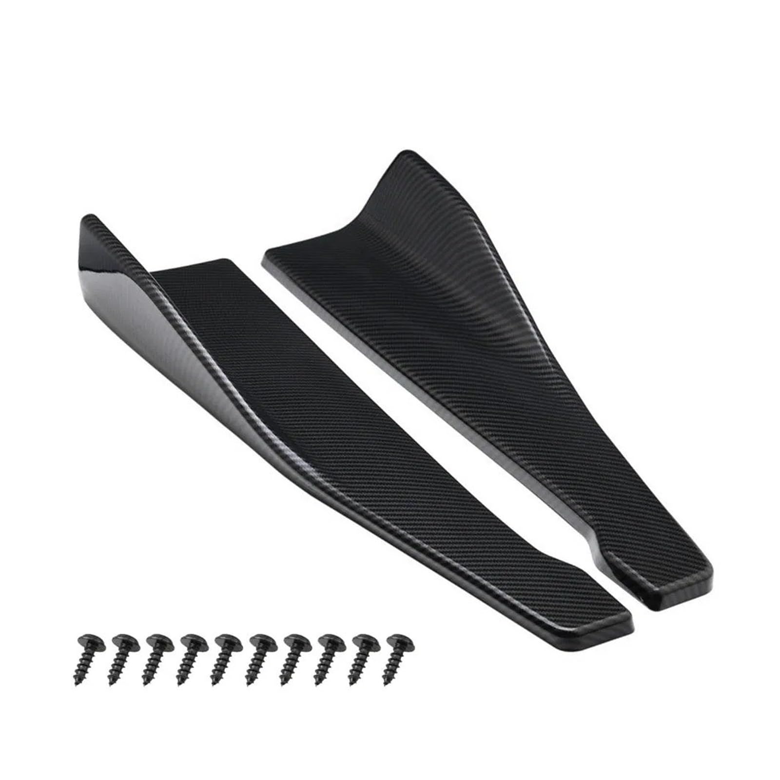 Winglet Diffusor 1 Paar Universal-Auto-Heckstoßstangen-Lippenverkleidungsschutz Auto-Seitenschwellerabdeckung Auto-Eckenstoßstangenschutz Mit Schrauben Seitenschweller(48cm Carbon) von RFSHOP