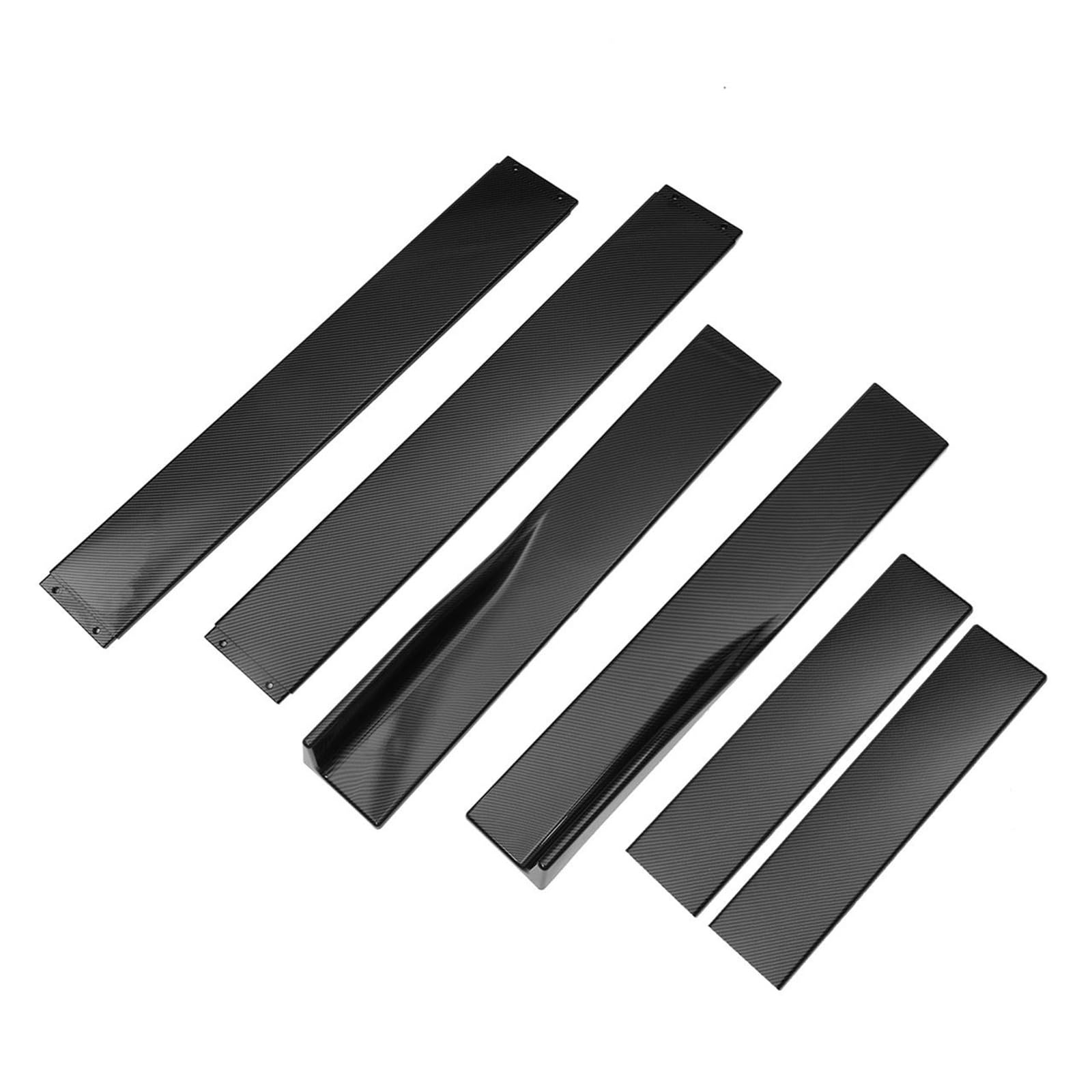 Winglet Diffusor 2 M/2,2 M 6 Stücke Für Ford Für Mustang Für Focus Universal Auto Seite Röcke Winglet Extensions Splitter Körper Schürze Lip Seitenschweller(2m Carbon) von RFSHOP