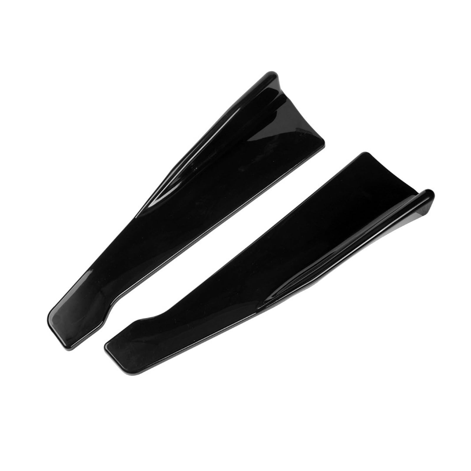 Winglet Diffusor 2 Stück Glänzend Schwarz Auto-Frontstoßstange Lippendiffusor Vordereckenrock Seitenschweller Rocker Splitterschutz Universal Splitter Canard Seitenschweller(Gloss Black 1) von RFSHOP