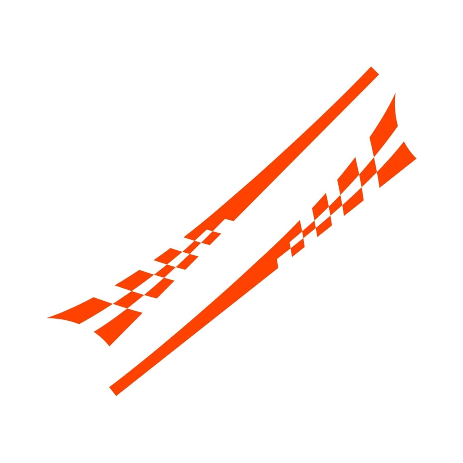 Winglet Diffusor 2 Stücke 220x25 cm Auto DIY Beide Seiten Aufkleber Racing Streifen Camouflage Produkte Auto Wrap Vinyl Film Auto Zubehör Seitenschweller(Orange) von RFSHOP