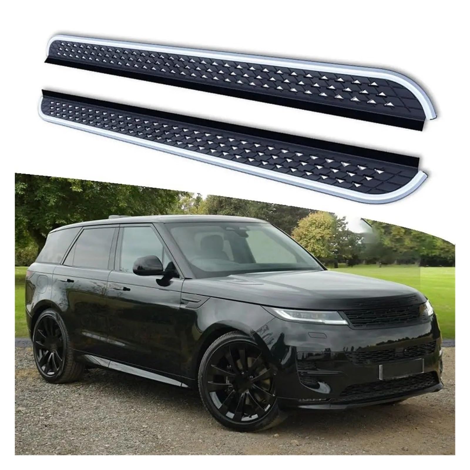 Winglet Diffusor 2PCS Seite Schritte Trittbretter Nerf Bars Für Land Für Rover Für Range Für Rover Für Sport 2023 2024 Seitenschweller(D) von RFSHOP