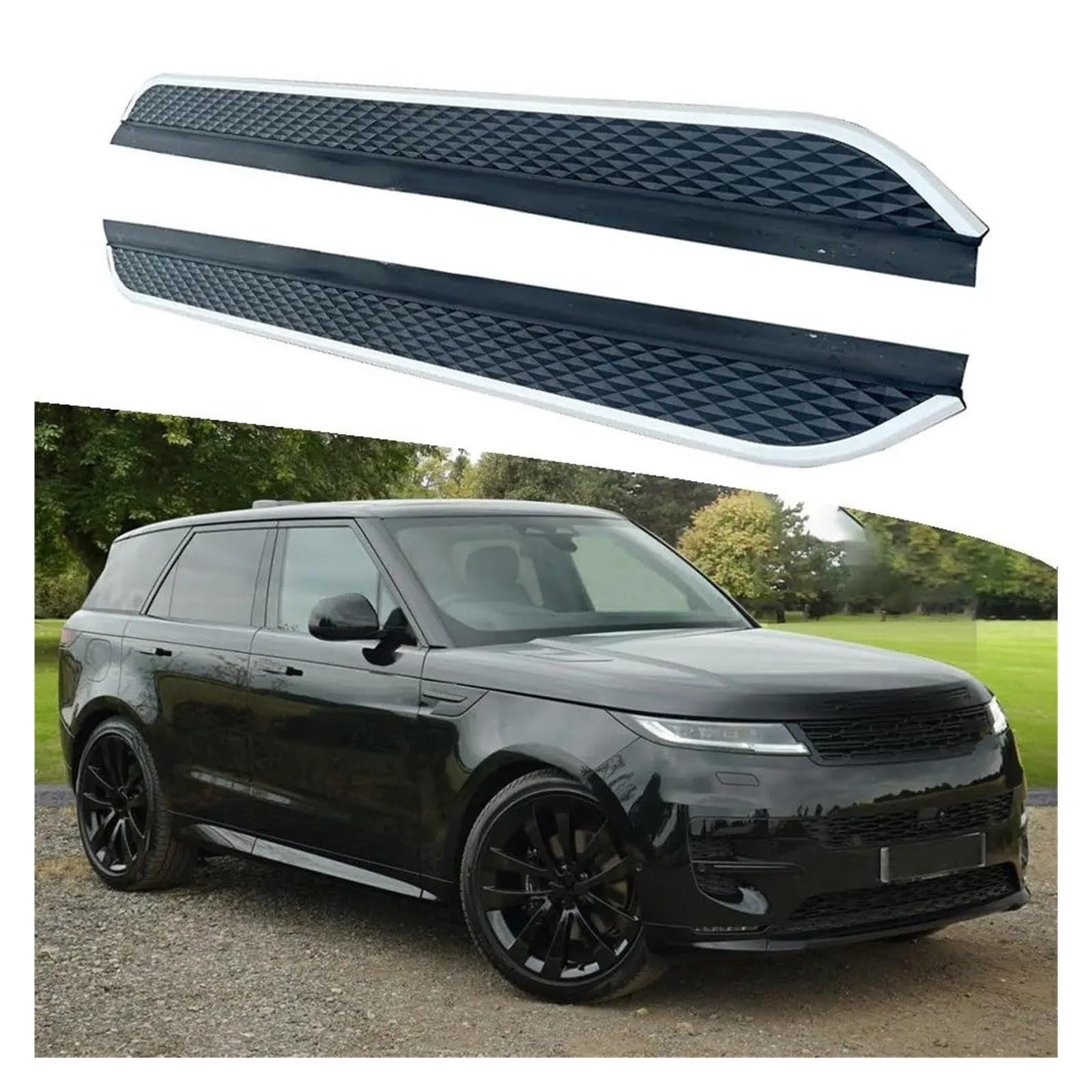 Winglet Diffusor 2PCS Seite Schritte Trittbretter Nerf Bars Für Land Für Rover Für Range Für Rover Für Sport 2023 2024 Seitenschweller(G) von RFSHOP