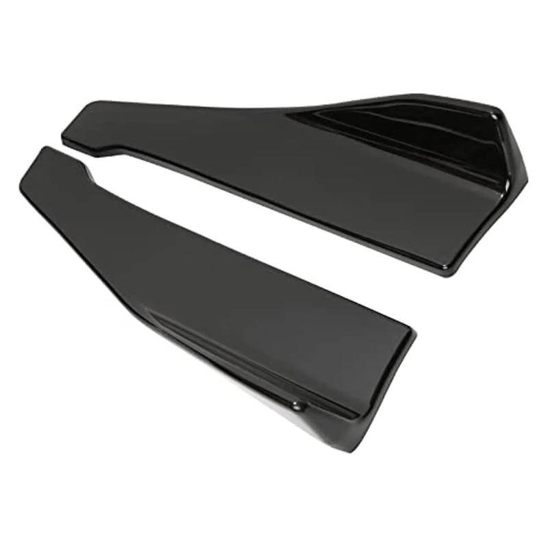 Winglet Diffusor 2PCs Auto Hinten Lip Stoßstange Seite Röcke Splitter Flossen Spoiler Winglet Schürze Canards Diffusor Kotflügel Für Mitsubishi 3000GT Seitenschweller(Glossy Black) von RFSHOP