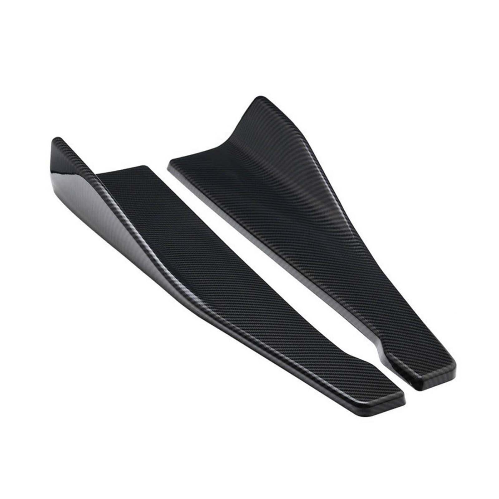 Winglet Diffusor 35 cm 48 cm Auto Spoiler Seitliche Frontschürze Hinten Seite Rock Lip Rocker Flügel Carbon Faser Glänzend Schwarz Schutz Trimmt Universal Seitenschweller(48cm Carbon Fiber) von RFSHOP