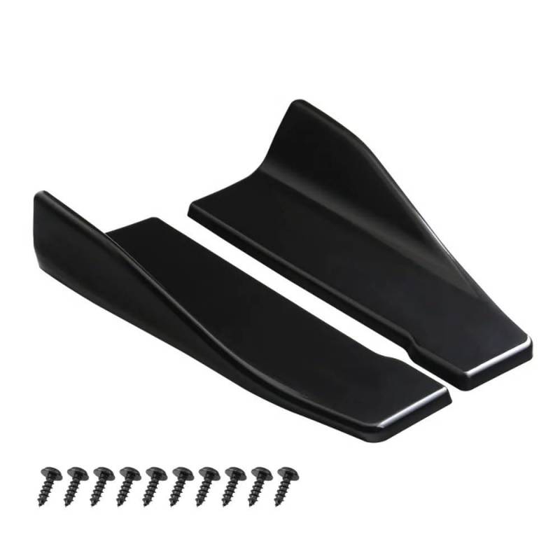 Winglet Diffusor 35 cm 48 cm Auto Spoiler Seitliche Stoßstange Hinten Seite Rock Lip Rocker Flügel Carbon Faser Glänzend Schwarz Schutz Trims Universal Seitenschweller(35cm Black) von RFSHOP