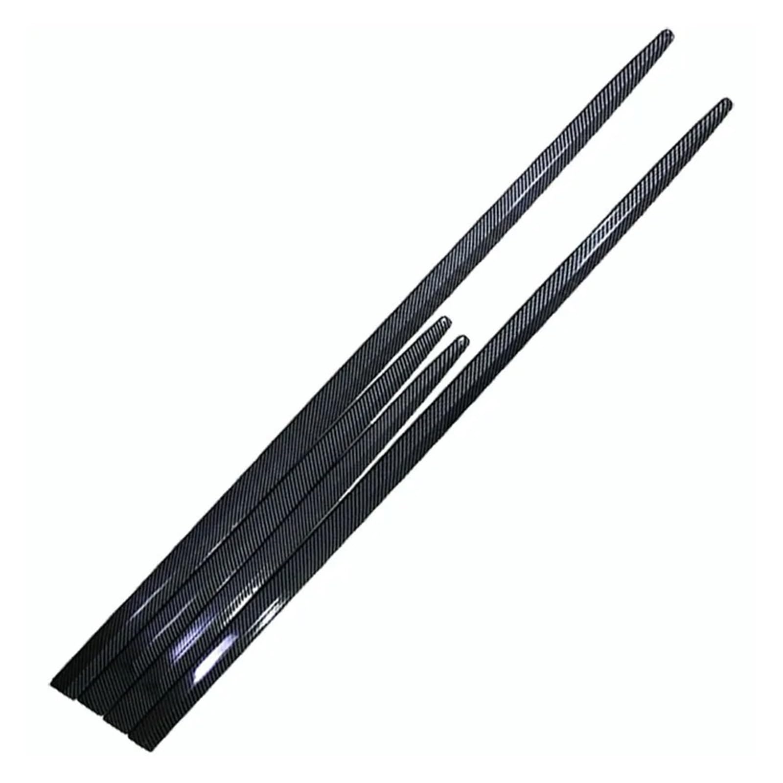 Winglet Diffusor 4 Stück Kohlefaser-Autoaufkleber Autotür-Dekorationsschutzstreifen Kratzfeste Seitenverkleidungsaufkleber Karosserie-Schutzhülle Seitenschweller(96-60cm Carbon Black) von RFSHOP