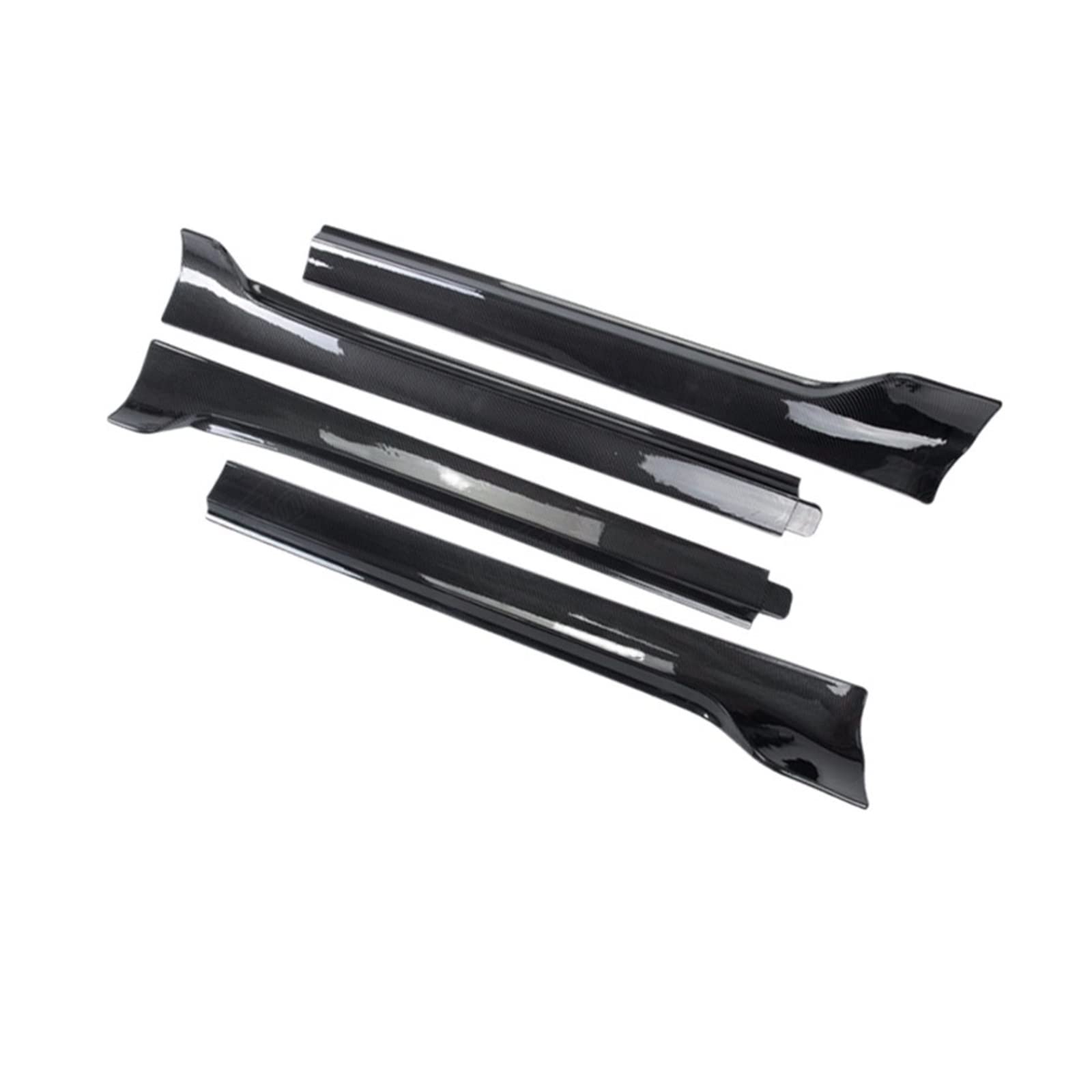 Winglet Diffusor 4-teilige Seitenschwellerverlängerung Rocker Panels Lippensplitter Spoiler Stoßstange Seitenschweller Kit Abdeckung Alle Für Tesla Für Modell 3 Seitenschweller(Bright Black) von RFSHOP