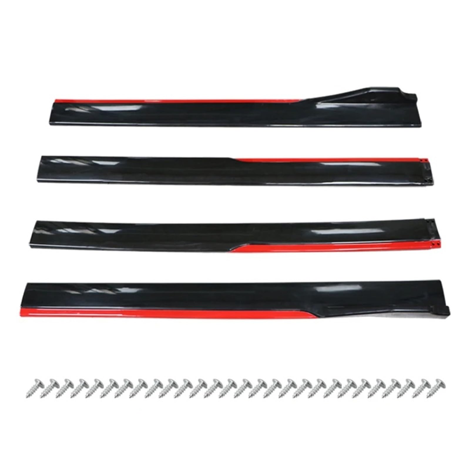 Winglet Diffusor 4PCS Universal 2,4000mm Seitenschwellerverlängerungen Auto Seitenschweller Winglet Splitter Lippe Rot Schwarz Seitenschweller von RFSHOP