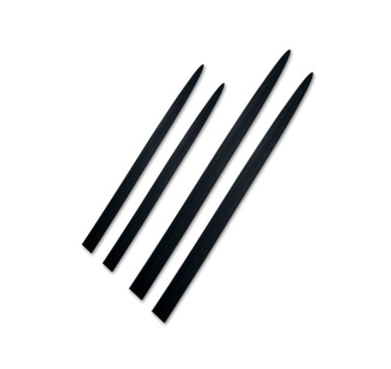 Winglet Diffusor 4PCS Universal Auto Körper/Seite Tür Anti-kollision Anti-Scratch Dekoration Schutz Klebestreifen Auto Aufkleber Voll Schwarz Seitenschweller(Schwarz) von RFSHOP