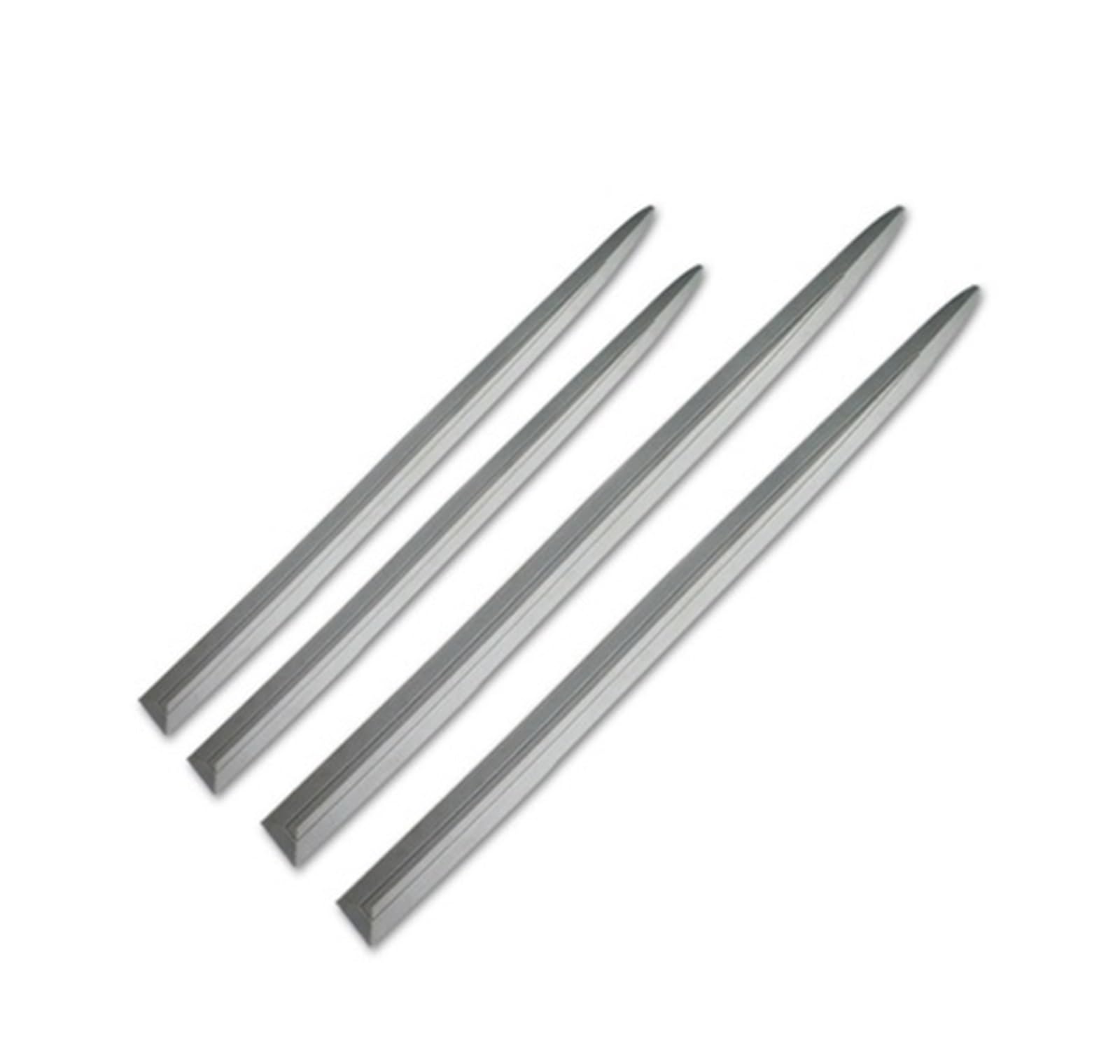 Winglet Diffusor 4PCS Universal Auto Körper/Seite Tür Anti-kollision Anti-Scratch Dekoration Schutz Klebestreifen Auto Aufkleber Voll Schwarz Seitenschweller(Silber) von RFSHOP