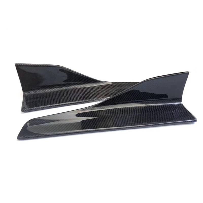 Winglet Diffusor 57CM Universal 2PCS Real Carbon Fiber Hinten Seite Röcke Splitter Spoiler Winglets Lippen Panel Verlängerung Body Kit Für ALLE Auto Auto Seitenschweller von RFSHOP