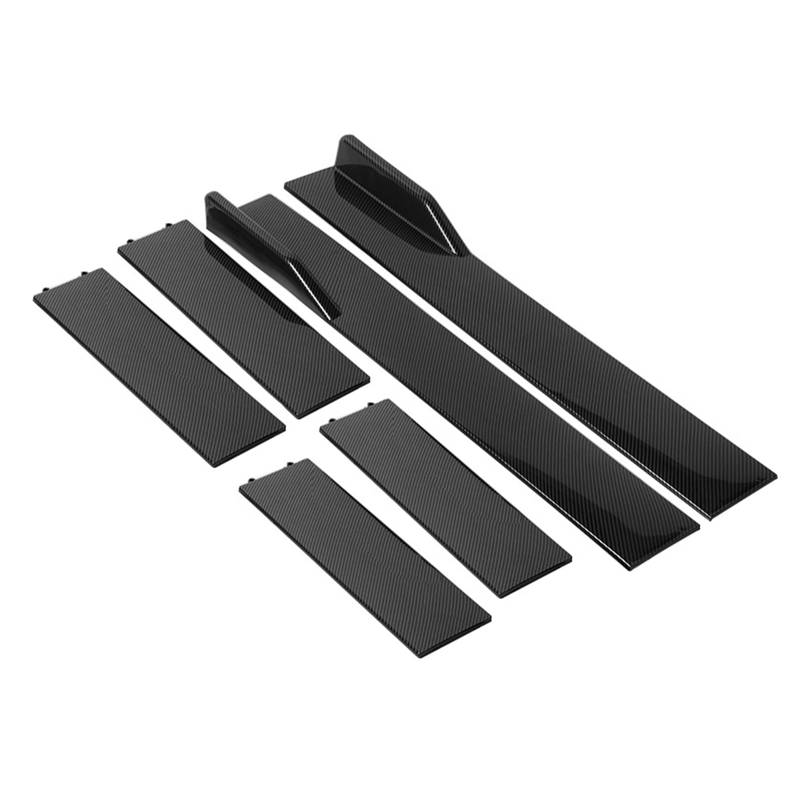 Winglet Diffusor 6 Stück Für A3 A4 A5 A6 A7 A7 A8 Q3 Q5 Q7 RS5 RS6 RS7 S3 S4 TT Universal 1,6 M/62,9 Zoll Auto-Seitenschwellerverlängerungen Außenzubehör Seitenschweller(A-Model-Carbon Fiber) von RFSHOP