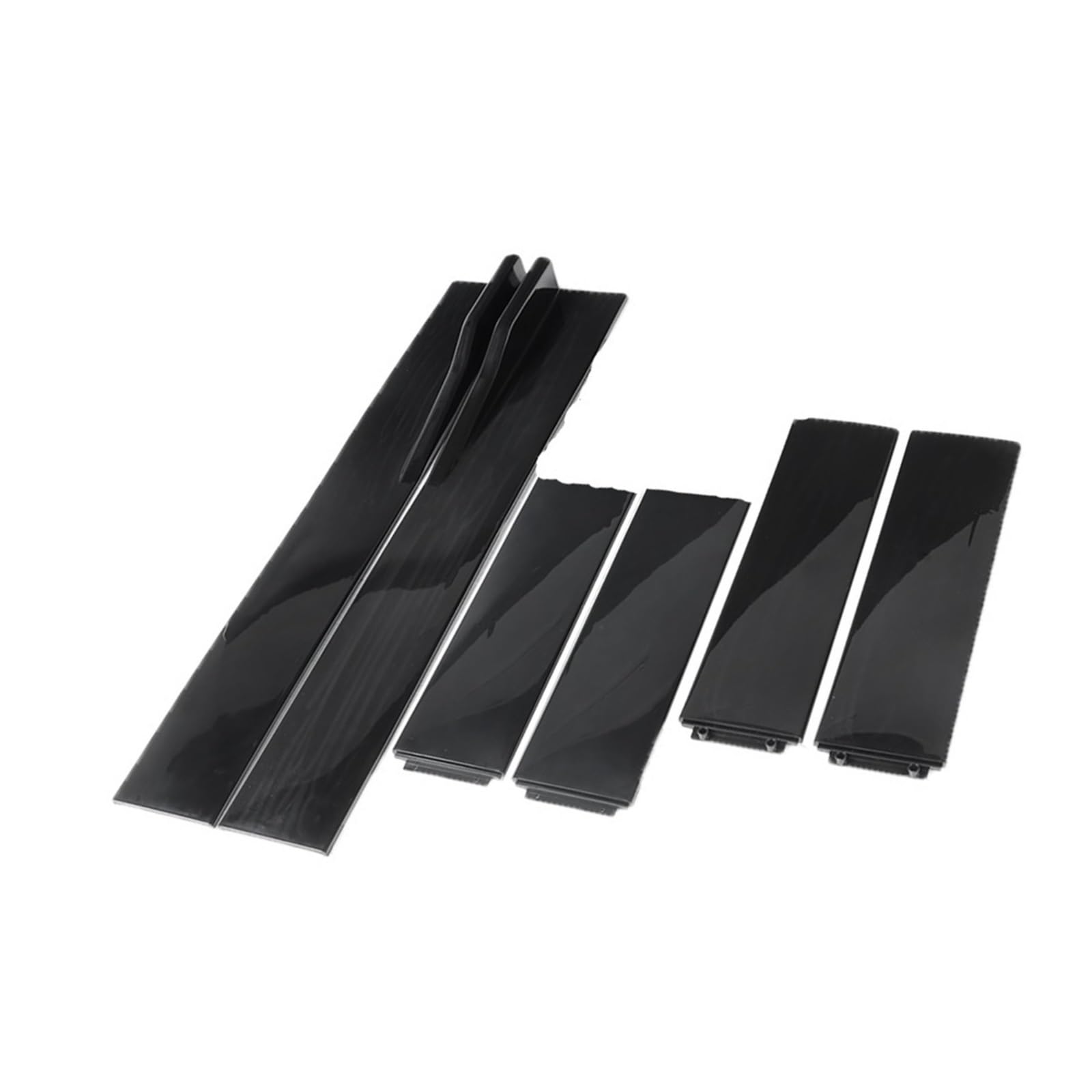 Winglet Diffusor 6 Stück Für A3 A4 A5 A6 A7 A7 A8 Q3 Q5 Q7 RS5 RS6 RS7 S3 S4 TT Universal 1,6 M/62,9 Zoll Auto-Seitenschwellerverlängerungen Außenzubehör Seitenschweller(B-Model-Bright Black) von RFSHOP