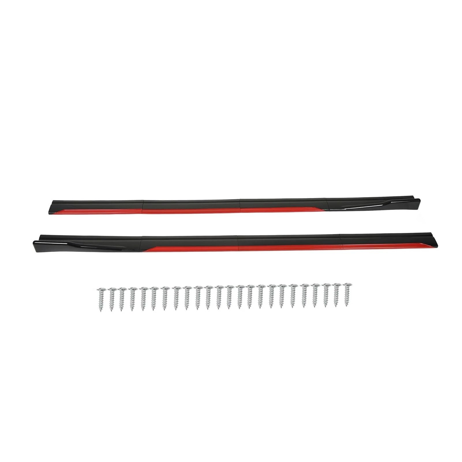 Winglet Diffusor 8-teiliges Ersatz-Seitenschweller-Set In Rot Und Schwarz Glänzend Schwarz Seitenlippen-Splitter Verlängerungsflügel-Panel-Body-Kit Seitenschweller von RFSHOP