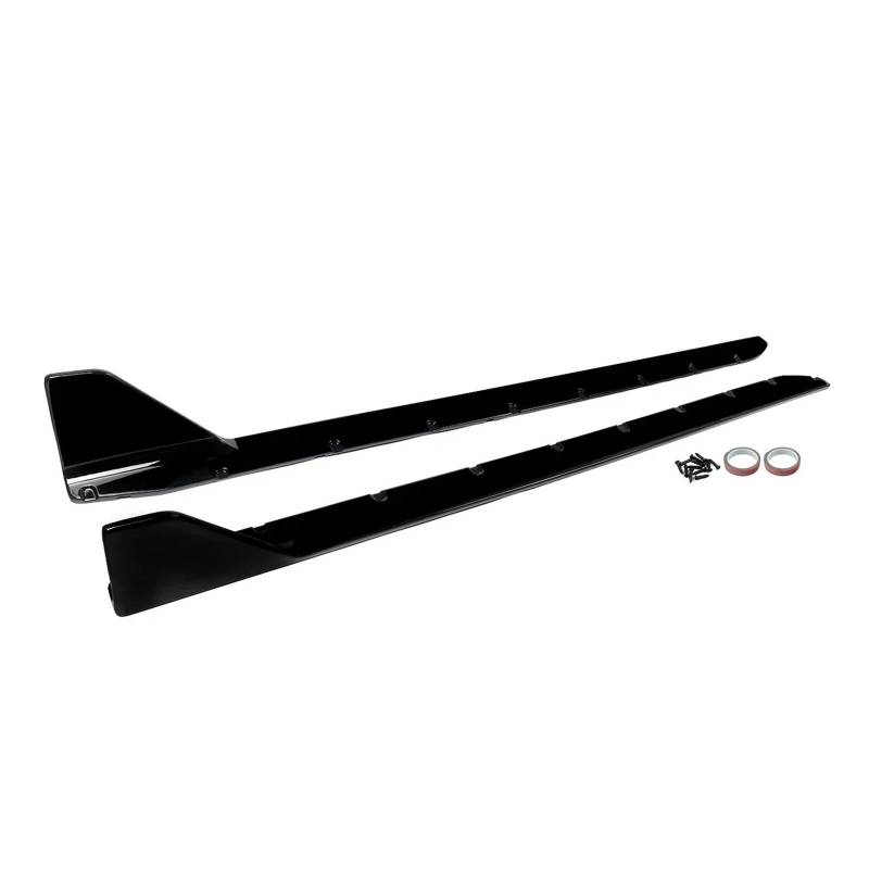 Winglet Diffusor Auto-Seitenschwellerverlängerung BodyKits Lippe Für G80 Für M3 G82 G83 M4 2021+ Carbon-Stil/Glänzend Schwarz Seitenschweller(Glossly Black) von RFSHOP