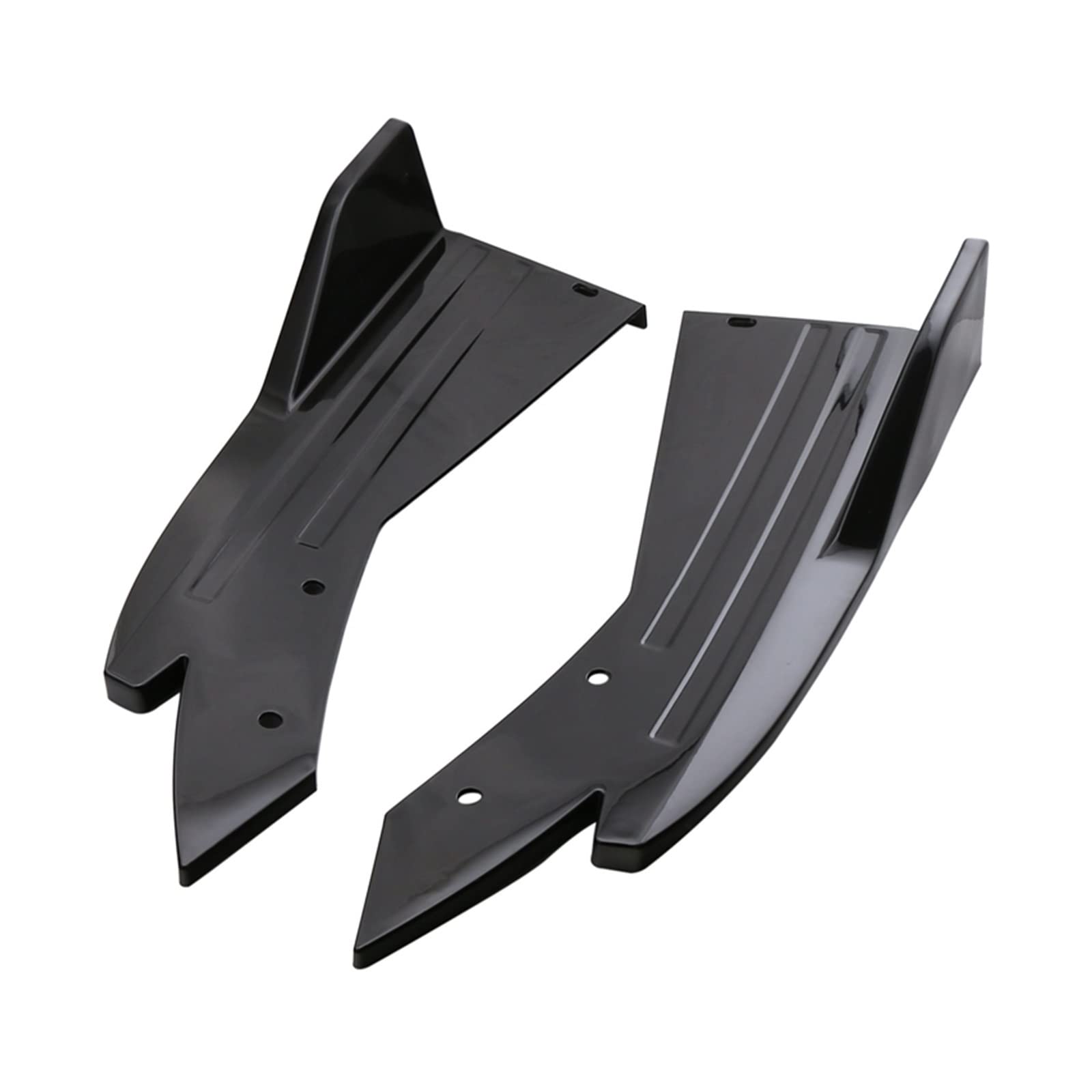 Winglet Diffusor Auto-hintere Stoßstangenlippe Universeller Faser-Winglet-Seitenrock Spoiler Flügelverkleidung Splitter Stoßstangenschutz Seitenschweller(Bright Black) von RFSHOP