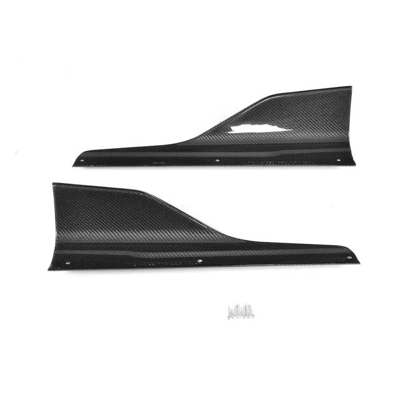 Winglet Diffusor Carbon Fiber Front Bumper Cupwings Seite Röcke Splitter Für 2 Serie Wettbewerb Für Coupe Für F87 M2 2016-2020 Klappen Canards Schürze Seitenschweller(Side Splitter) von RFSHOP