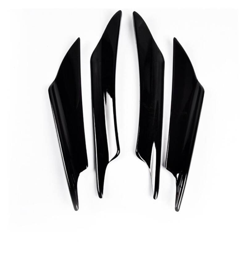 Winglet Diffusor Front Stoßstange Splitter Fin Canard Spoiler Lip Diffusor Universal Für Mitsubishi Für Lancer Für EVO 10 2008-2017 2016 2015 2014 2013 Seitenschweller(Schwarz) von RFSHOP