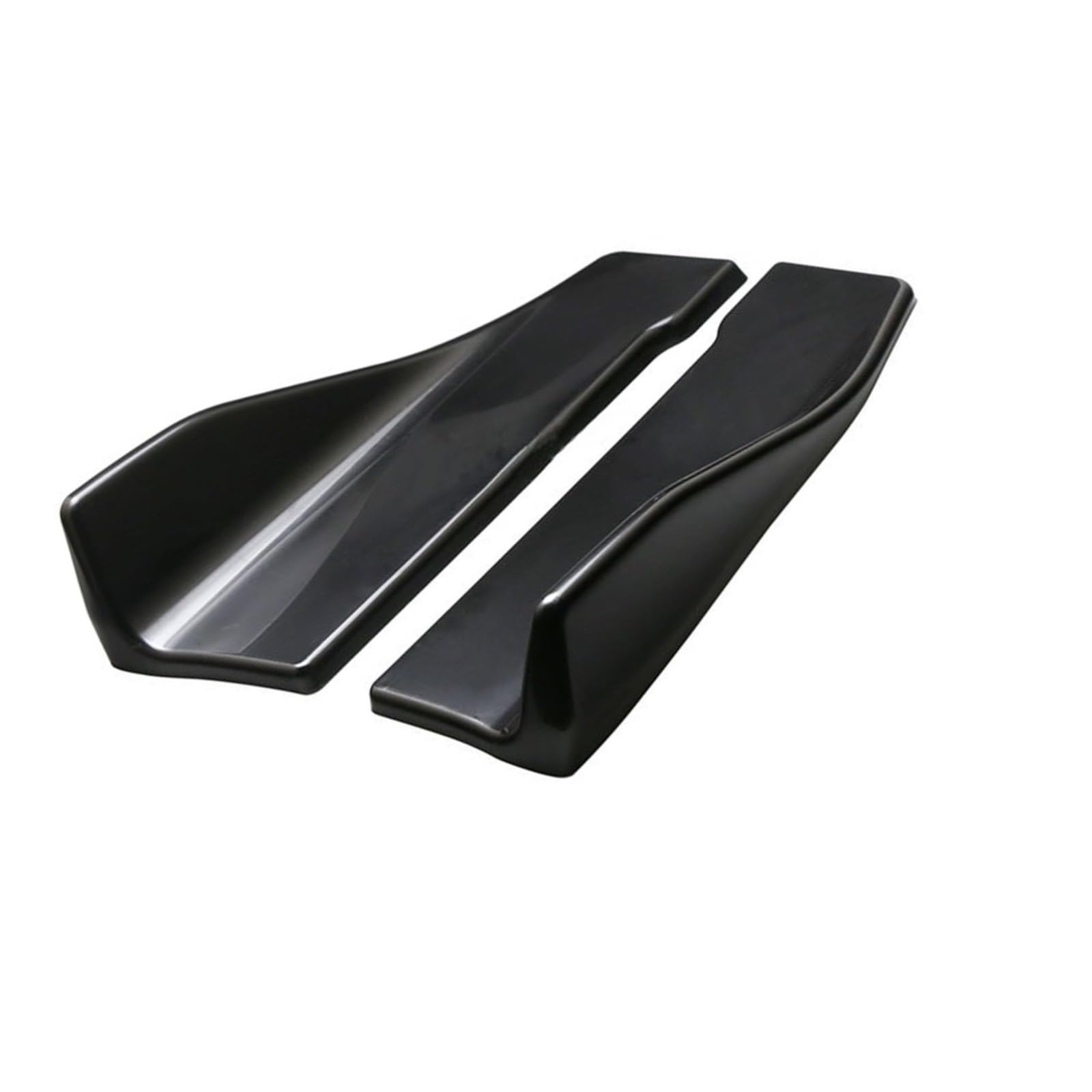 Winglet Diffusor Für 35 cm Länge Auto Spoiler Seitlich Vorne Stoßstange Hinten Seitenrock Lip Rocker Flügel Schutz Zierleisten Universal Glänzend Schwarz Seitenschweller von RFSHOP