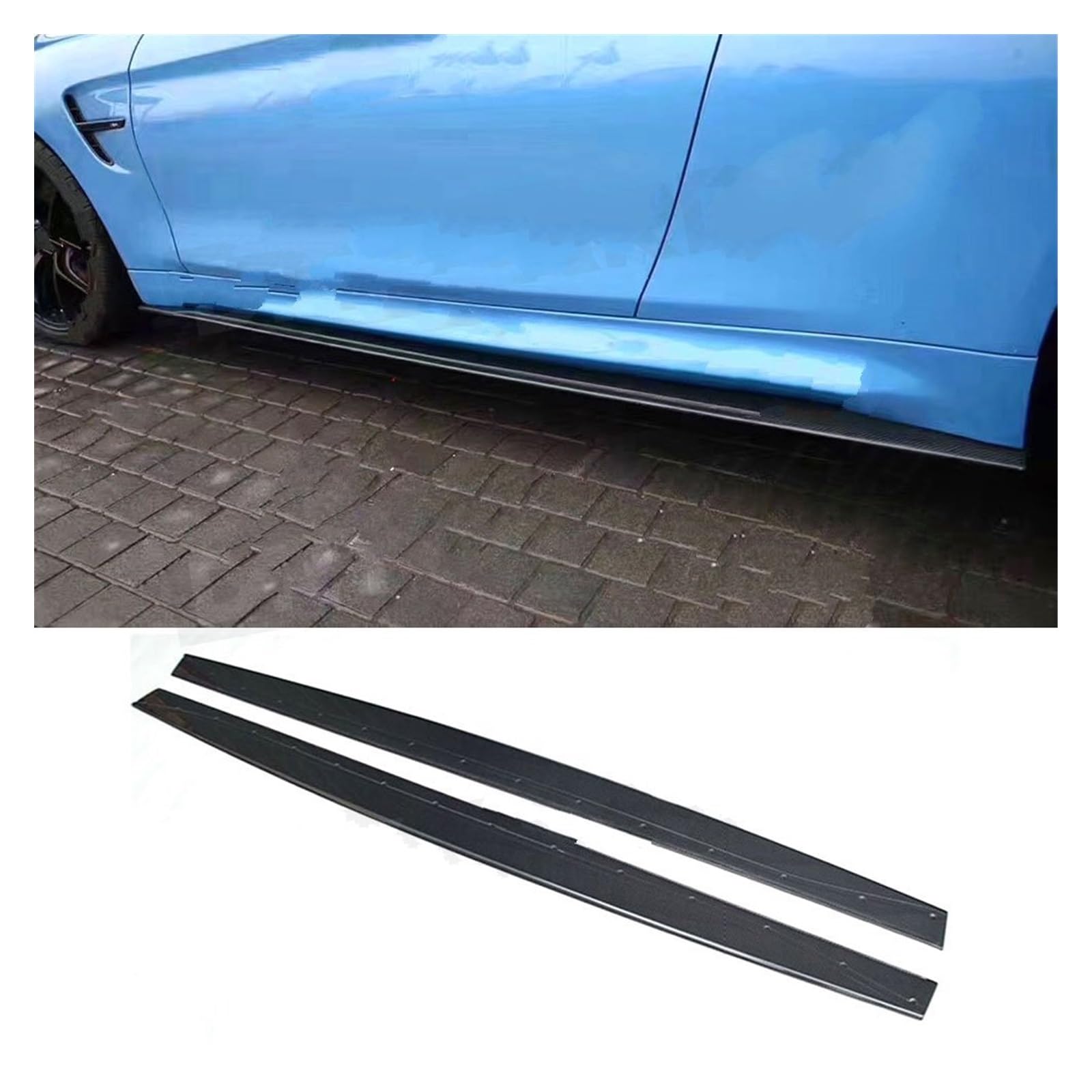 Winglet Diffusor Für 3er F80 M3 4er F82 F83 M4 2012–2018 Kohlefaser-Seitenschweller Türstoßstange Seitenschweller Schürze Spoiler Body-Kits Seitenschweller(A Style) von RFSHOP