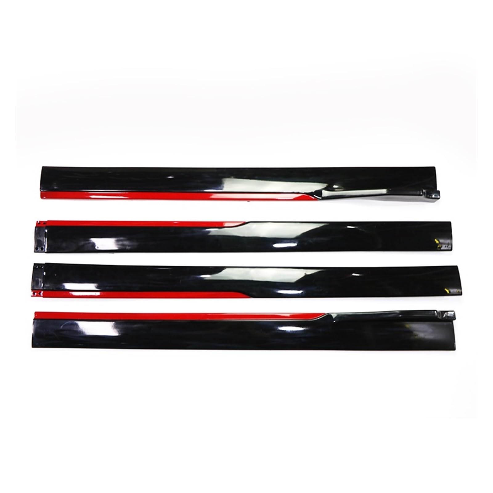 Winglet Diffusor Für Benz 4PCS Carbon Look/Schwarz 2,4 M Universal Seitenschwellerverlängerungen Auto Seitenschweller Winglet Splitter Lippe Seitenschweller(Black red Edge) von RFSHOP