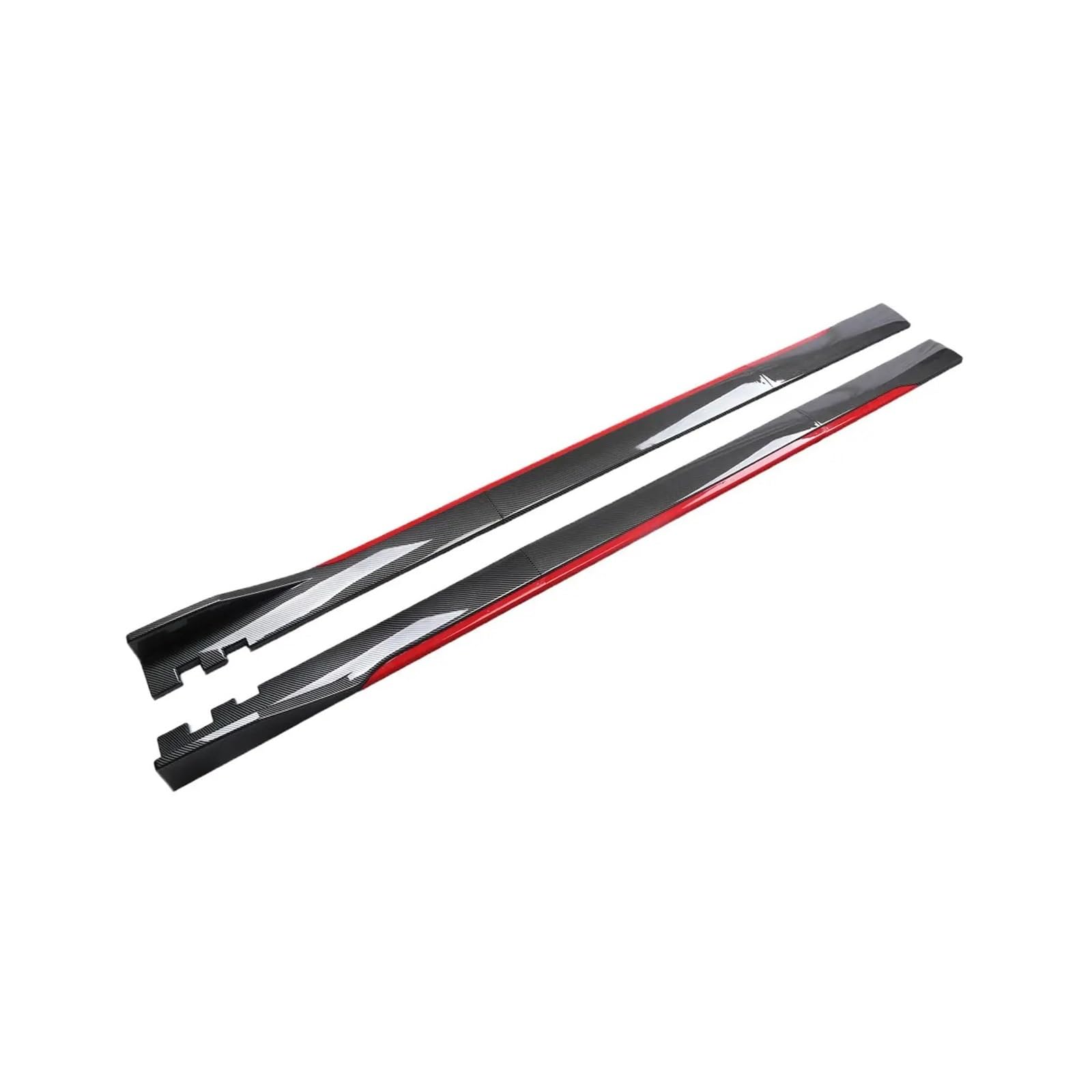 Winglet Diffusor Für Benz W205 W204 W203 W211 W212 W213 Auto Seitenschweller Universal Verlängerung Splitter Body Kit Ersatzteile Ersatz Zubehör Seitenschweller(Carbon Fiber Red) von RFSHOP