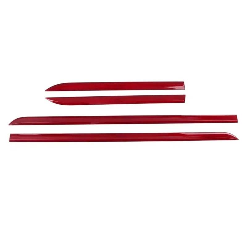 Winglet Diffusor Für Toyota Für RAV4 2019 2020 2021 2022 2023 Seite Tür Körper Anti Kratzer Molding Streifen Schutz Abdeckung Trim Bunte Auto Styling Seitenschweller(Rot) von RFSHOP