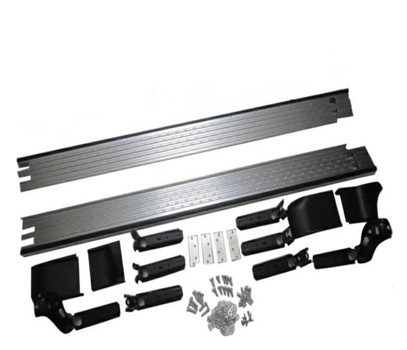 Winglet Diffusor Trittbrett Seite Schritt Nerf Bar Für Toyota Für Land Für Cruiser LC100 FJ100 450 4700 1998-2005 2006 2007 Pedal Bars Zubehör Seitenschweller(Silber) von RFSHOP