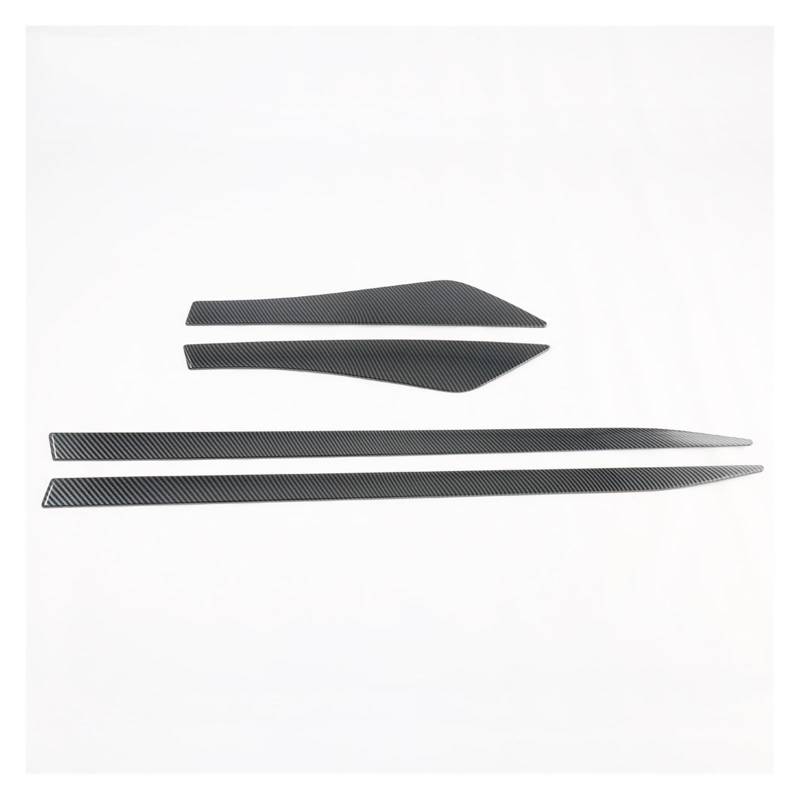 Winglet Diffusor Tür Side Stripes Körper Rock Moulding Trim Aufkleber Zubehör Auto Styling Carbon Faser Für Nissan Für Rogue Für X-Trail 2021 2022 2023 Seitenschweller(Carbon Fiber Plastic) von RFSHOP