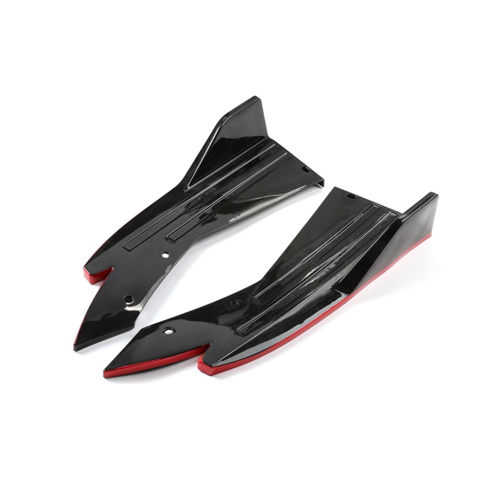 Winglet Diffusor Universal 2PCS Auto Hintere Stoßstange Lip Winglets Seite Rock Splitter Spoiler Flügel Trim Auto Dekorative Pretective Seitenschweller(Bright Black Red) von RFSHOP