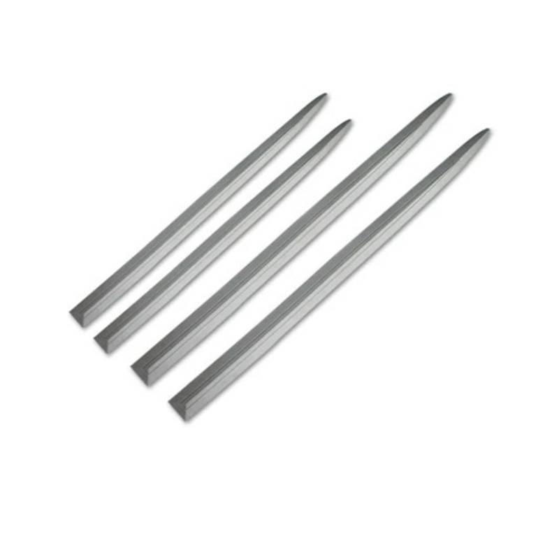 Winglet Diffusor Universal 4PCS Voll Schwarz Auto Körper/Seite Tür Anti-kollision Anti-Scratch Dekoration Schutz Klebestreifen Auto Aufkleber Seitenschweller(Silber) von RFSHOP