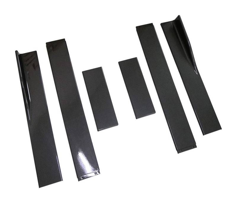 Winglet Diffusor Universal 78,7“ 86,6“ Seitenschwellerverlängerungssplitter Schürzensplitter Winglet Autozubehör Seitenschweller(86.6in Carbon Look) von RFSHOP