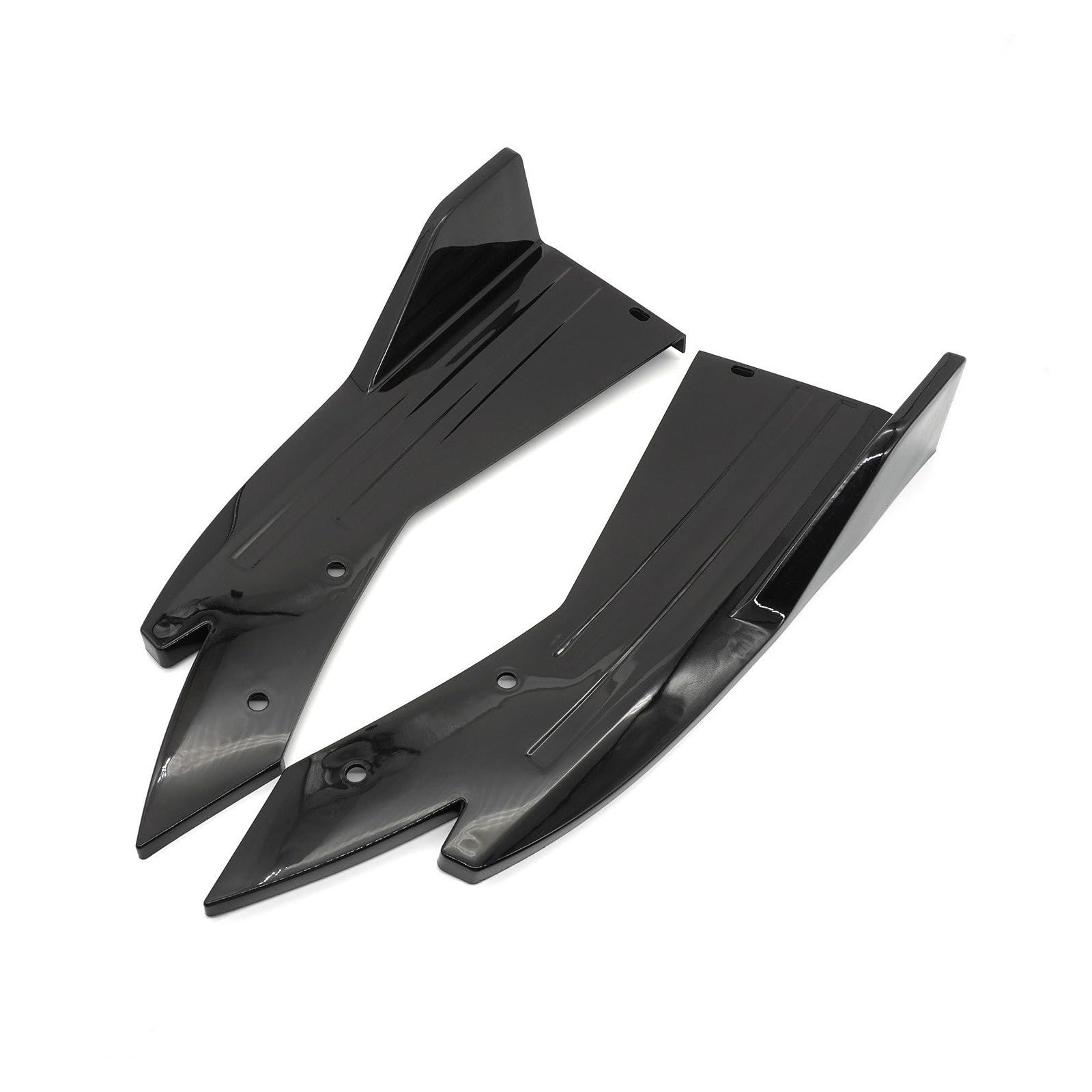 Winglet Diffusor Universal Auto Seite Stoßstangen Für Vorne Hinten Körper Kit Flügel Splitter Lip Links Rechts Schutz Panels Anti-Crash Diffusor Seitenschweller(Bright Black) von RFSHOP