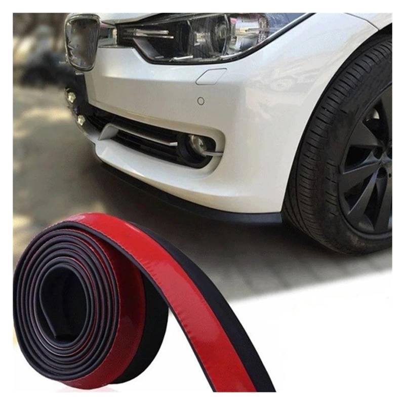 Winglet Diffusor Universal Gummi Körper Trim Streifen Auto Front Stoßstange Lip Spoiler Schutz Seite Rock Breite Rock Streifen Schutz Zubehör Seitenschweller(1meter) von RFSHOP