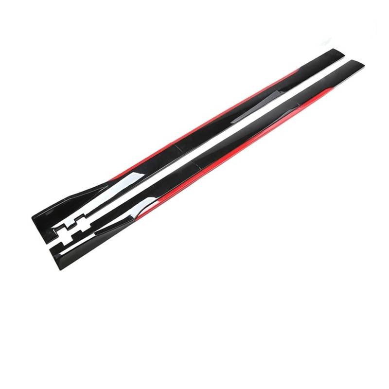 Winglet Diffusor Universal Seitenschweller Verlängerung Diffusor Bodykit Auto Styling Außen Zubehör Für Toyota Für Kia Für Hyundai Seitenschweller(200cm Black Red) von RFSHOP